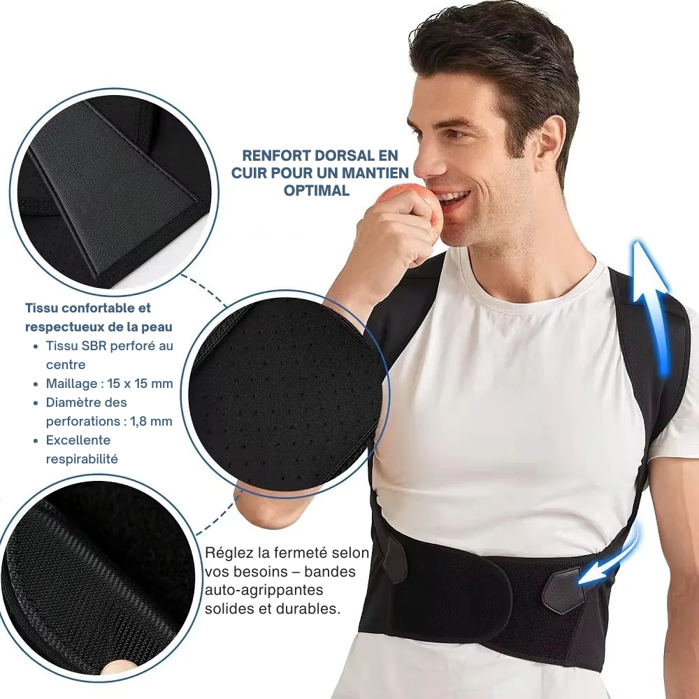 Correcteur de Dos Ajustable – Pour un Dos Fort et une Posture Parfaite