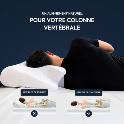 Oreiller orthopédique pour le traitement des douleurs cervicales